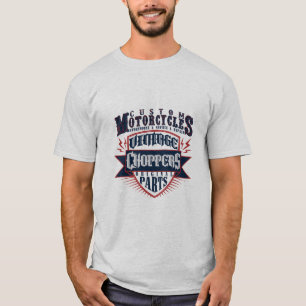 カスタムMotorcyclesヴィンテージ設計メニュー Tシャツ