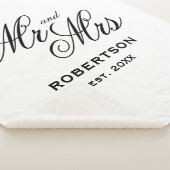 カスタムMr.とMr.ニューリー・シェルパ結婚フリースブランケット シェルパブランケット (3/4)