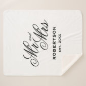 カスタムMr.とMr.ニューリー・シェルパ結婚フリースブランケット シェルパブランケット (正面(横))