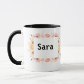 カスタムMug for Sara – シック金ゴールド植物学デザインw マグカップ (左)