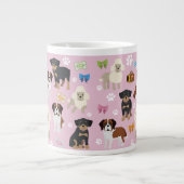 カスタムMug Jumbo – ドッググループ2 ジャンボコーヒーマグカップ (正面)