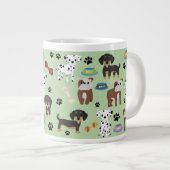 カスタムMug Jumbo – ドッググループ3 ジャンボコーヒーマグカップ (正面右)