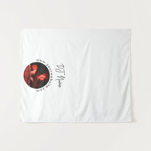 カスタムMusic DJカスタムフォトテーブルランナーバナー タペストリー (正面(横))