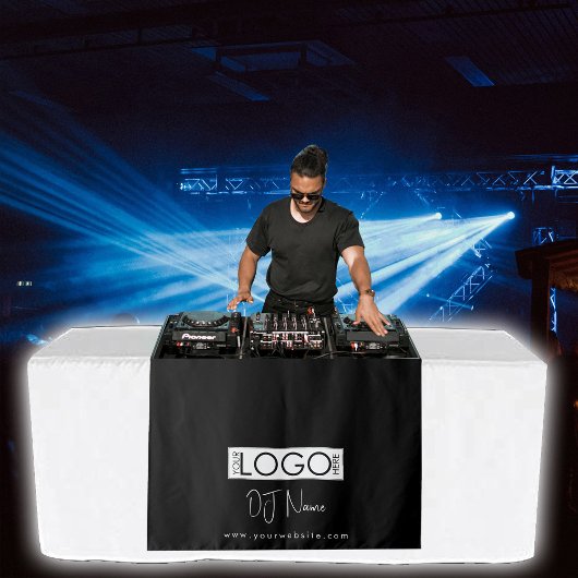 カスタムMusic DJ Business Logoテーブルランナーバナー タペストリー