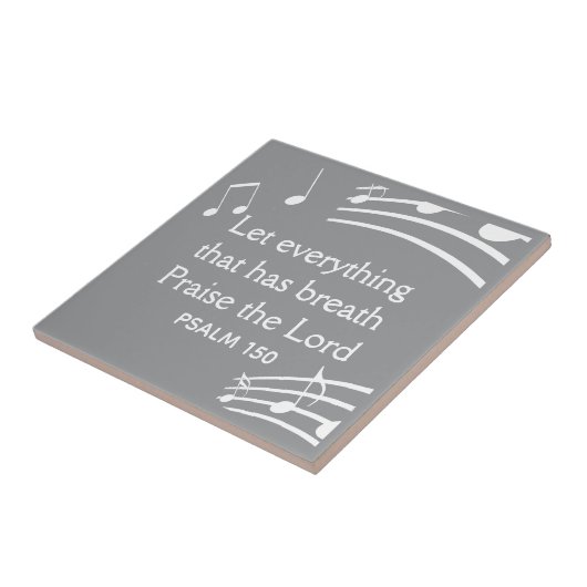 カスタムMUSIC NOTES モダン Gray Christian タイル (側面)