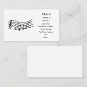 カスタムMusic Notes & Scaleの名刺 名刺 (正面/裏面)