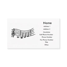 カスタムMusic Notes & Scaleの名刺