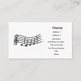 カスタムMusic Notes & Scaleの名刺 名刺