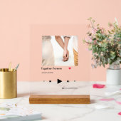 カスタムMusic Player – 写真と名前の追加 アクリルサイン (ウェディング)