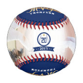 カスタムMVPプレーヤースポーツ写真コラージュ記念品 野球ボール (正面)