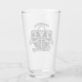 カスタムNAMEスカル・スケートボードスケートショップ タンブラーグラス (裏面)