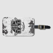 カスタムNAMEスカル・スケートボードスケートショップ ラゲッジタグ (正面横)