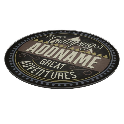 カスタムNAMEファミリーキャンプトリップキャンプ懇親会 カッティングボード (角)