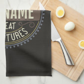 カスタムNAMEファミリーキャンプトリップキャンプ懇親会 キッチンタオル (四つ折り)