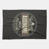 カスタムNAMEファミリーキャンプトリップキャンプ懇親会 キッチンタオル (横)