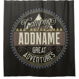 カスタムNAMEファミリーキャンプトリップキャンプ懇親会 シャワーカーテン