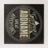 カスタムNAMEファミリーキャンプトリップキャンプ懇親会 ジグソーパズル (横)