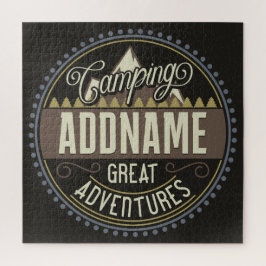 カスタムNAMEファミリーキャンプトリップキャンプ懇親会 ジグソーパズル