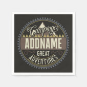 カスタムNAMEファミリーキャンプトリップキャンプ懇親会 スタンダードカクテルナプキン (正面)