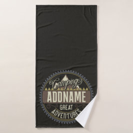 カスタムNAMEファミリーキャンプトリップキャンプ懇親会 バスタオルセット