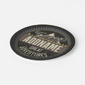 カスタムNAMEファミリーキャンプトリップキャンプ懇親会 ペーパープレート (アングル)