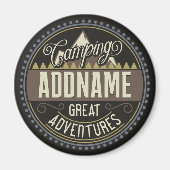 カスタムNAMEファミリーキャンプトリップキャンプ懇親会 マグネット (正面)