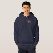 カスタムNavy Blue Add Imageロゴテンプレート パーカ (正面フル)