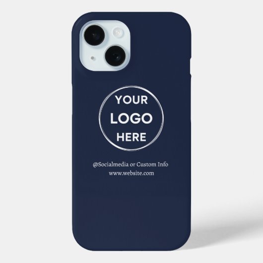 カスタムNavy Blue Business Logoブランド Case-Mate iPhoneケース (裏面)