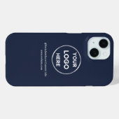 カスタムNavy Blue Business Logoブランド Case-Mate iPhoneケース (裏面 (横))