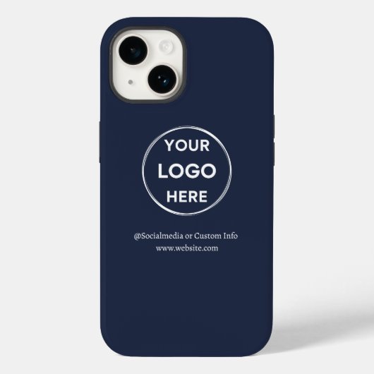 カスタムNavy Blue Business Logoブランド Case-Mate iPhoneケース (裏面)
