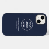 カスタムNavy Blue Business Logoブランド Case-Mate iPhoneケース (裏面 (横))