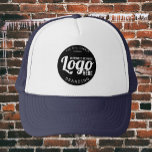 カスタムNavy Blue Business Logo会社社員 キャップ<br><div class="desc">こ感じこのネイビーカスタムブルーのビジネスカスタマイズロゴ会社の従業員スタッフトラック帽をパーソナライズして無料。編集オプションが使用可能。</div>