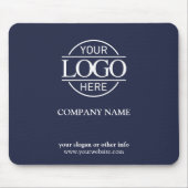 カスタムNavy Blue Promotion Companyのビジネスロゴ マウスパッド (正面)
