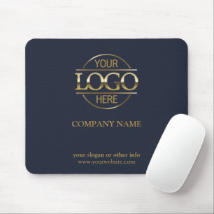 カスタムNavy Blue Promotion Companyのビジネスロゴ マウスパッド