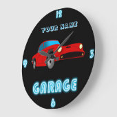 カスタムNEON GARAGE時計を追加ビジネス名車3 ラージ壁時計 (傾斜)