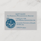 カスタムNeptuneのトライデントロゴ/QRコード/URLメーソンリー 名刺 (正面)