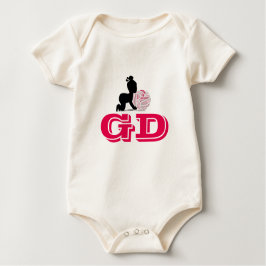 カスタムNetballプレーヤーの位置をテーマにした ベビーボディスーツ