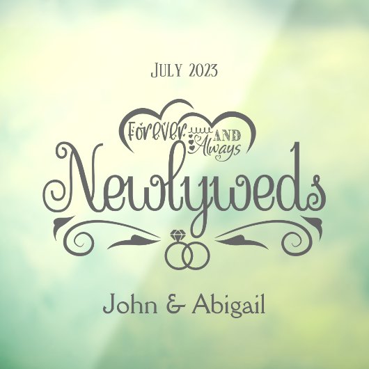 カスタムNewlyweds Forever & Always Window ウィンドウサイン (シート3)