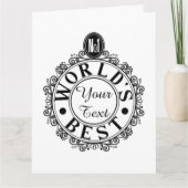 カスタムNo.1 世界最高の... (あなたのテキスト) タイポグラフィ カード (正面)