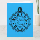 カスタムNo.1 世界最高の... (あなたのテキスト) タイポグラフィ カード (正面)