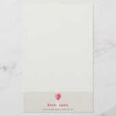 カスタムNOTEかわいい指モダン印ハート 便箋 (正面)