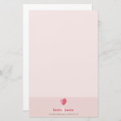 カスタムNOTEかわいい指モダン印ハート 便箋 (正面/裏面)