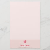 カスタムNOTEかわいい指モダン印ハート 便箋 (正面)