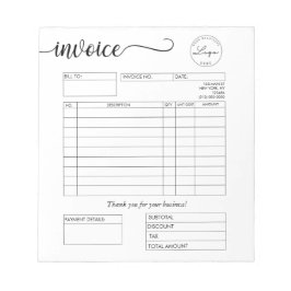 カスタムNotepadのロゴ請求書 ノートパッド