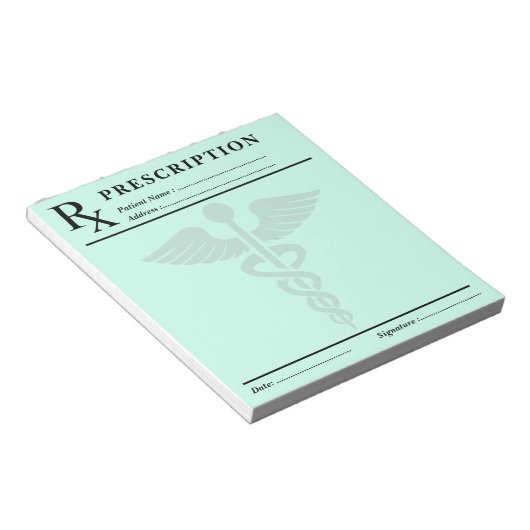 カスタムNotepad - Editable Doctor RX ノートパッド (アングル)