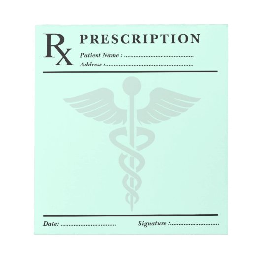 カスタムNotepad - Editable Doctor RX ノートパッド (正面)
