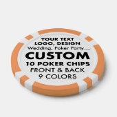 カスタムORANGEパーソナライズされた Casinoトランプのポーカーチップ ポーカーチップ (シングル)