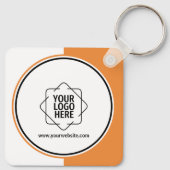 カスタムOrange Promotional Business Logoブランド キーホルダー (裏面)