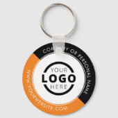 カスタムOrange Promotional Business Logoブランド キーホルダー (正面)