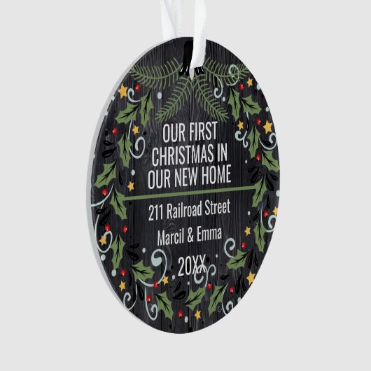 カスタムOUR初めてのクリスマスIN OUR New Home 2021 オーナメント (正面)